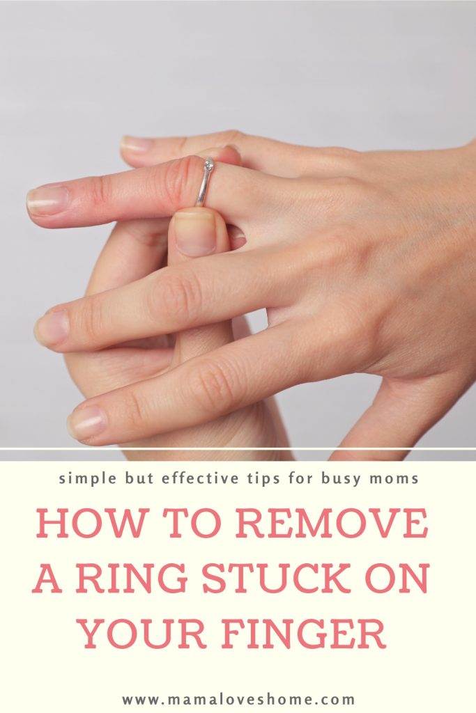 ring stuck on a finger